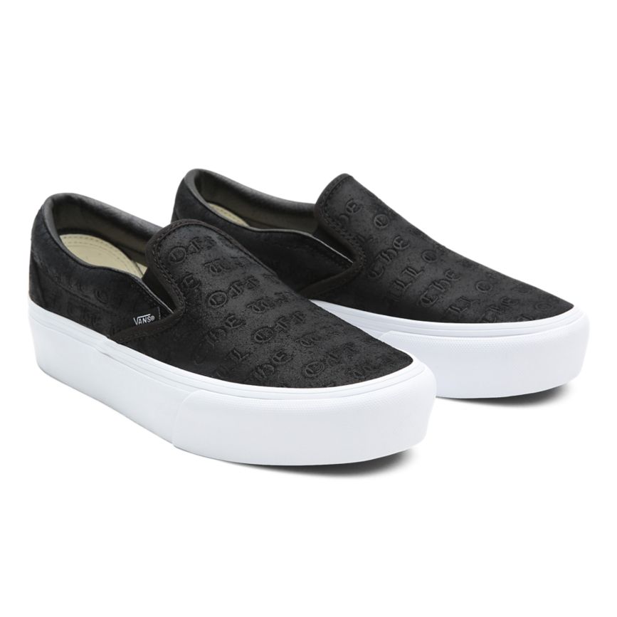 Vans Deboss OTW Classic Slip-On Platform Dam Svarta - Vans Platåskor SE (PNZDY3684)